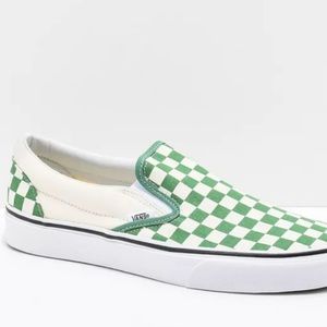 Green Checkered Vans